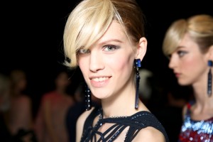 Backstage at Giorgio Armani Spring 2016
