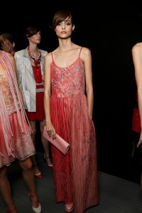 Backstage at Giorgio Armani Spring 2016