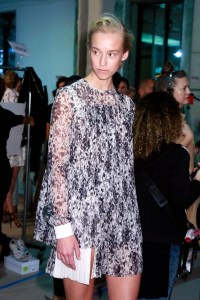 Backstage at J. Mendel RTW Spring 2016