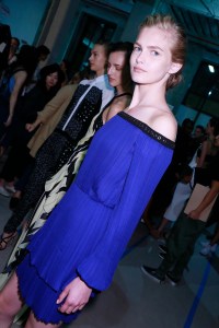 Backstage at J. Mendel RTW Spring 2016