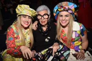 Cailli and Sam Beckerman with Iris Apfel.