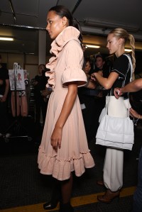Backstage at JW Anderson Spring 2016