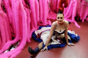 Backstage at Le Moulin Rouge.