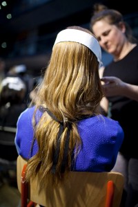 Backstage at Mary Kantrantzou Spring 2016