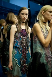 Backstage at Mary Kantrantzou Spring 2016