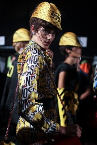 Backstage at Moschino Spring 2016