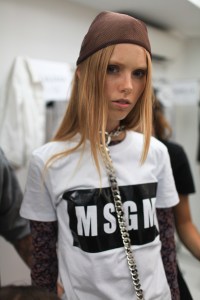 Backstage at MSGM Spring 2016
