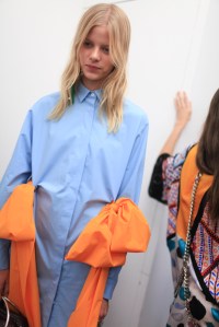 Backstage at MSGM Spring 2016