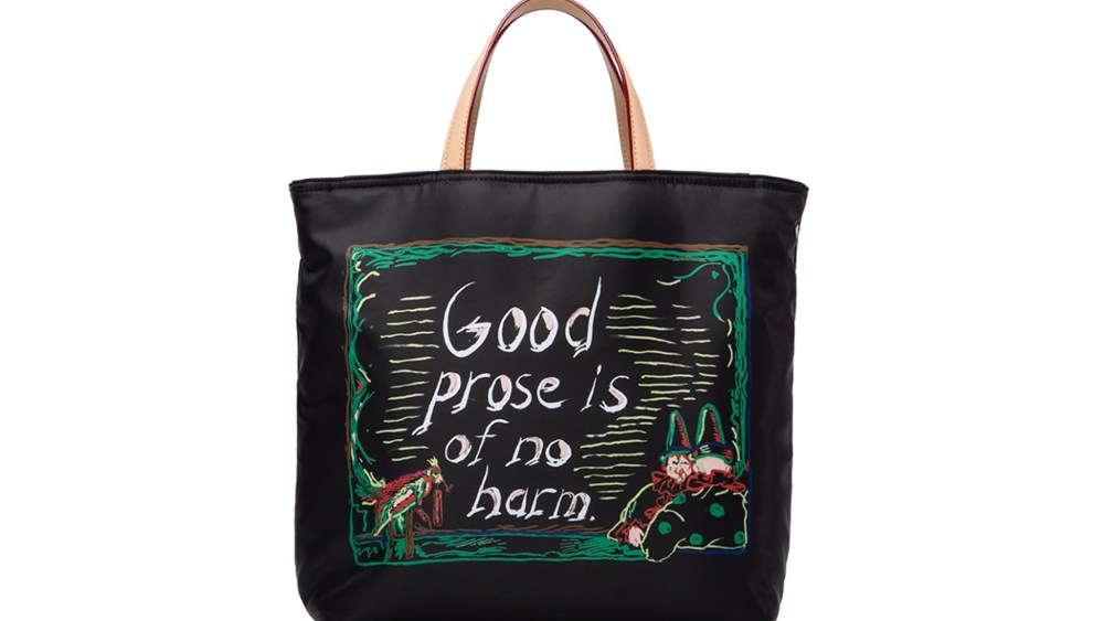 MZ Wallace and Raymond Pettibon's tote bag, with all proceeds benefitting the New York Public Library.