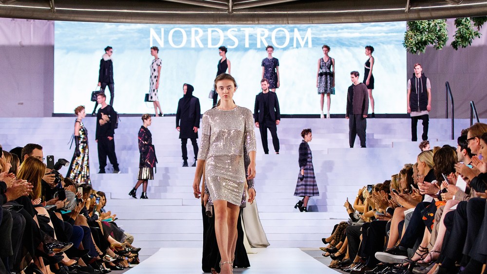 Models walk down the runway during Nordstrom Vancouver