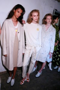 Backstage at Opening Ceremony RTW Spring 2016.