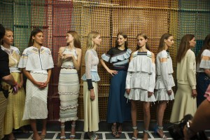 Backstage at Peter Pilotto Spring 2016