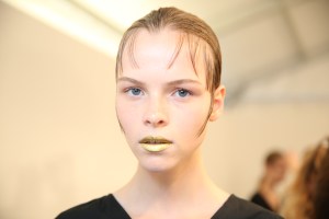Backstage at Prada RTW Spring 2016