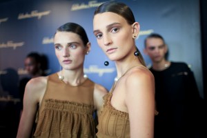 Backstage at Salvatore Ferragamo Spring 2016