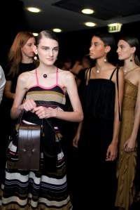 Backstage at Salvatore Ferragamo Spring 2016