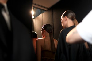 Backstage at Salvatore Ferragamo Spring 2016