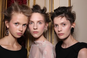 Backstage at Simone Rocha RTW Spring 2016