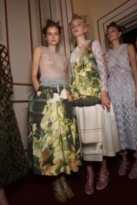 Backstage at Simone Rocha RTW Spring 2016