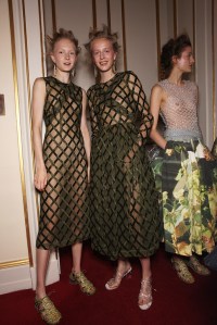 Backstage at Simone Rocha RTW Spring 2016