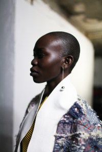 Backstage at Thomas Tait Spring 2016
