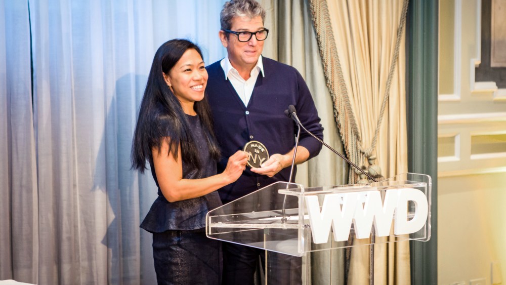 Maria Torres-Springer presented the Made in NY Fashion Award to Andrew Rosen.