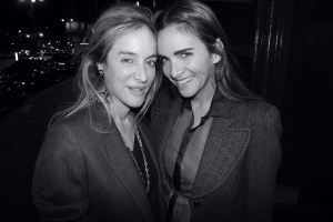 Aurelie Bidermann and Laure Heriard Dubreuil at purple dinner paris
