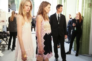 Backstage at Chloé Spring 2016