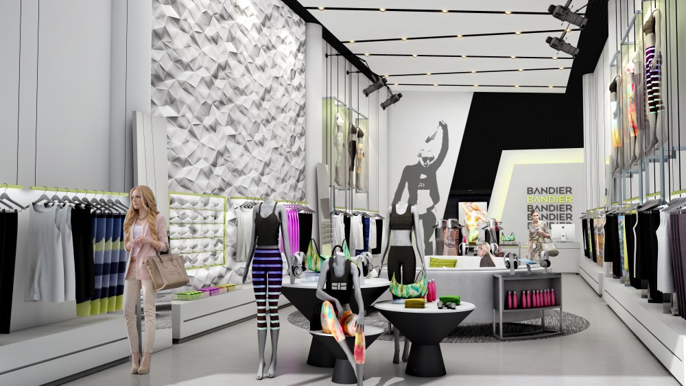 A rendering of a new Bandier store.