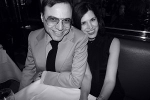 Bertrand Burgalat and Vanessa Seward at purple dinner