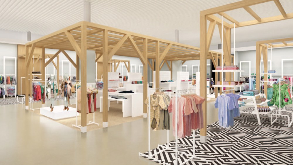 A rendering of the new Bloomingdale's in Hawaii.
