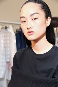 Backstage at Akris Spring 2016