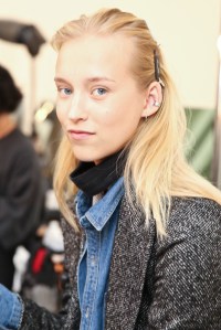 Backstage at Akris Spring 2016