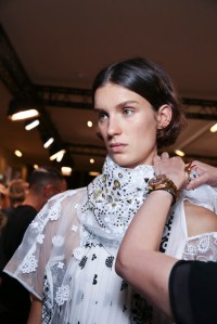 Backstage at Sacai Spring 2016