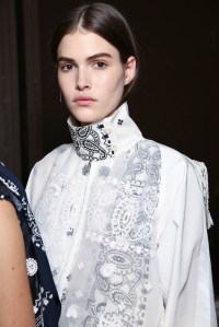 Backstage at Sacai Spring 2016