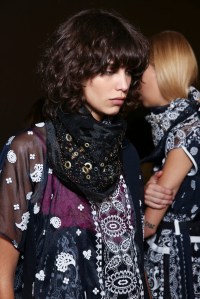 Backstage at Sacai Spring 2016