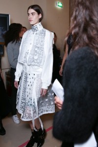Backstage at Sacai Spring 2016