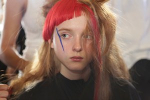 Backstage at Yohji Yamamoto Spring 2016