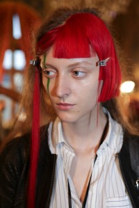Backstage at Yohji Yamamoto Spring 2016