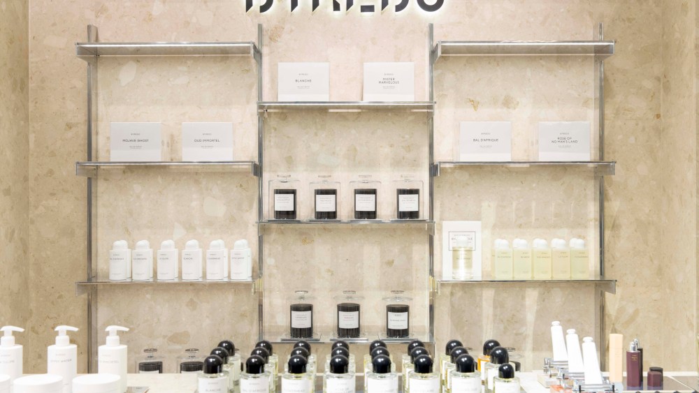 Byredo display area in Lane Crawford.
