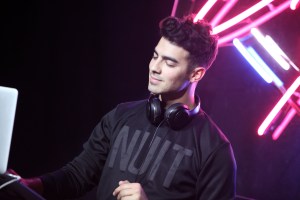 Joe Jonas at the Charli XCX x Boohoo launch party