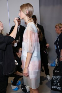 Backstage at Dior Spring 2016