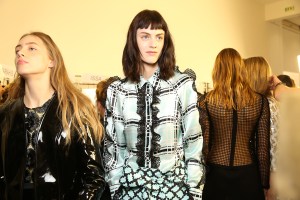 Backstage at Emanuel Ungaro Spring 2016