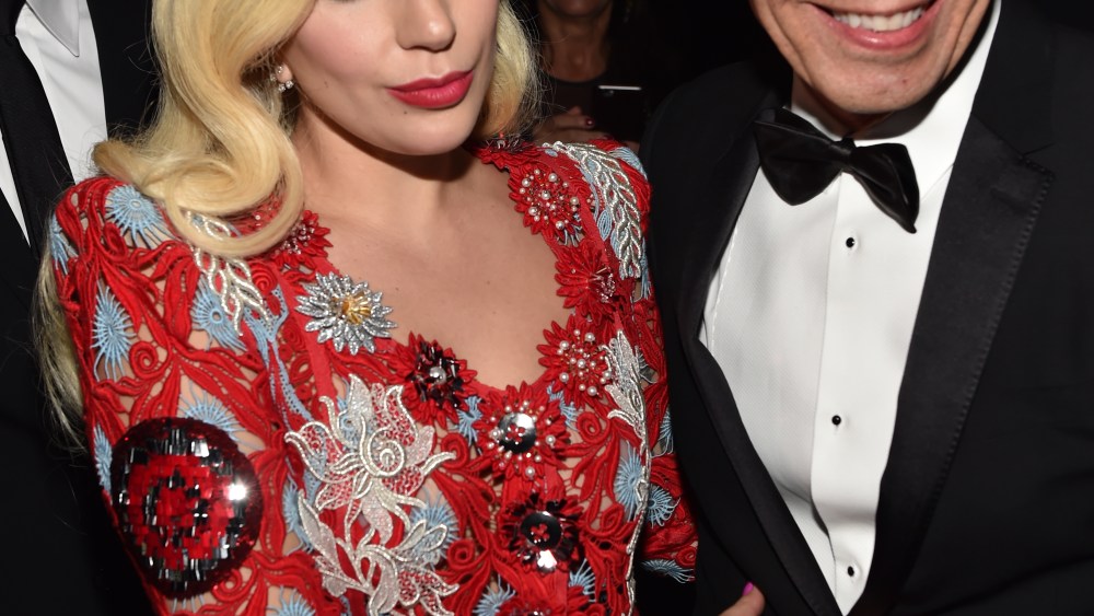 Lady Gaga (in Marc Jacobs) and Jeff Koons