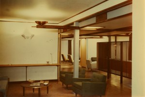 An army lounge designed by Frank Gehry