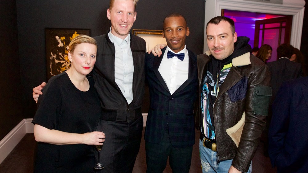 Lou Dalton, Christopher Raeburn, Eric Underwood and James Long Tommy Hilfiger Edun Frieze London Party