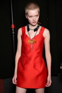 Backstage at Lanvin spring 2016
