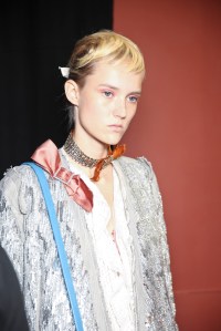 Backstage at Lanvin spring 2016