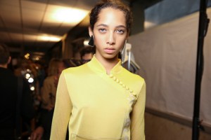 Backstage at Loewe Spring 2016