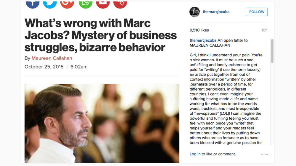 Marc Jacobs Instagram