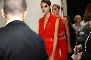 Mugler backstage RTW Spring 2016